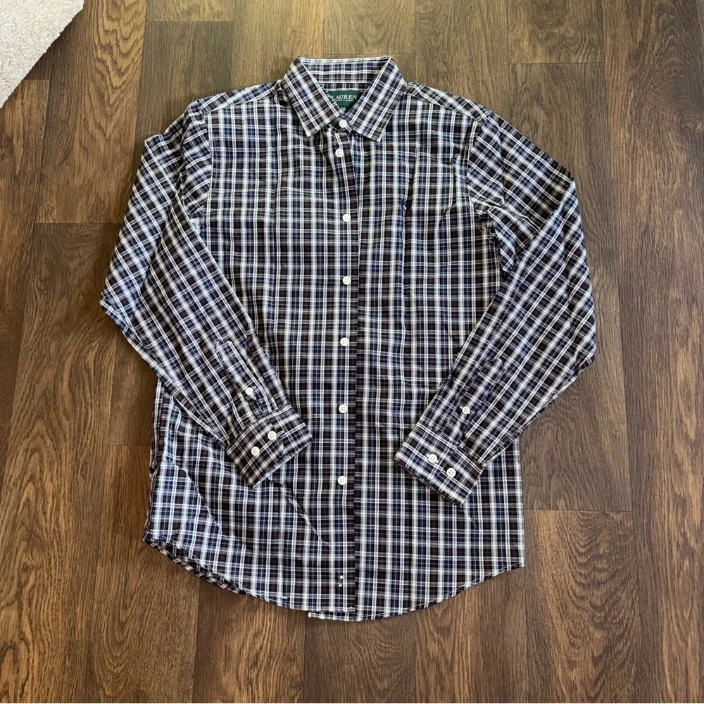Ralph Lauren boys 18 Plaid Button-Down Shirt